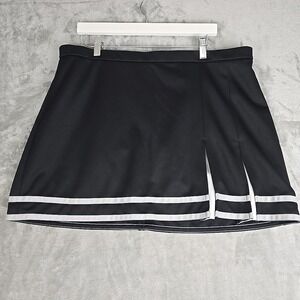 Champion Women's Cheerleading Tennis Skirt 2XL Black Striped Blokecore